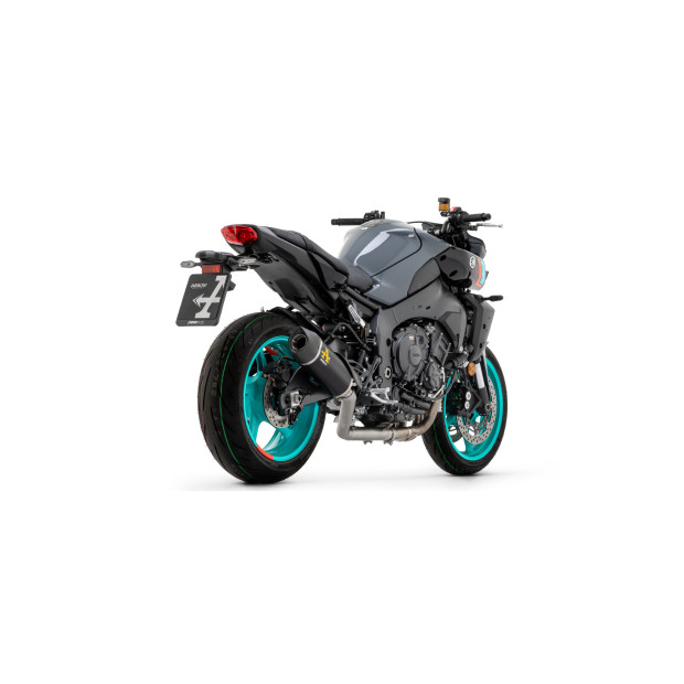 Silencieux d'échappement ARROW Indy Race en aluminium noir avec embout carbone - homologué CE - YAMAHA MT-10 2022-2024