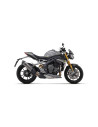 Silencieux ARROW Race-Tech en aluminium noir avec embout carbone - homologué CE - TRIUMPH SPEED TRIPLE 1200 RS/RR 2021-2024