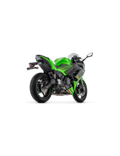 Silencieux ARROW Indy Race EVO en aluminium noir avec embout carbone - homologué CE - KAWASAKI NINJA 650 - Z 650 2024-2026 2