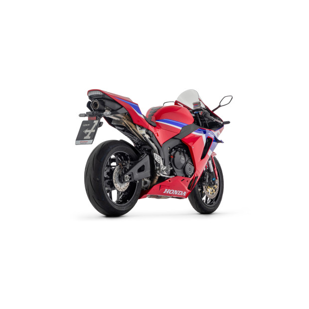 Silencieux d'échappement ARROW Indy Race en aluminium noir avec embout carbone - homologué CE - HONDA CBR 600 RR 2024-2026