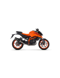 Silencieux ARROW Indy Race EVO en aluminium noir avec embout carbone - homologué CE - KTM DUKE 125 - DUKE 390 2024-2026