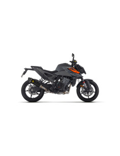 Silencieux d'échappement ARROW X-Kone en inox noir avec embout carbone - homologué CE - KTM DUKE 990 2024-2025