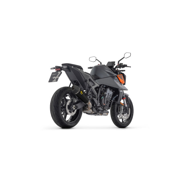 Silencieux d'échappement ARROW X-Kone en inox noir avec embout carbone - homologué CE - KTM DUKE 990 2024-2025