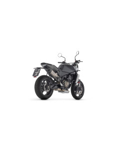 Silencieux ARROW Indy Race EVO en aluminium noir avec embout carbone - homologué CE - HUSQVARNA SVARTPILEN 801 2024-2025 2