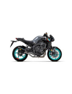 Silencieux d'échappement ARROW Indy Race EVO en aluminium noir avec embout carbone - homologué CE - YAMAHA MT-10 2022-2024 2