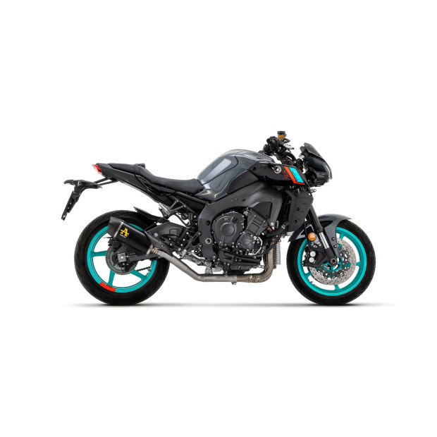 Silencieux d'échappement ARROW Indy Race EVO en aluminium noir avec embout carbone - homologué CE - YAMAHA MT-10 2022-2024