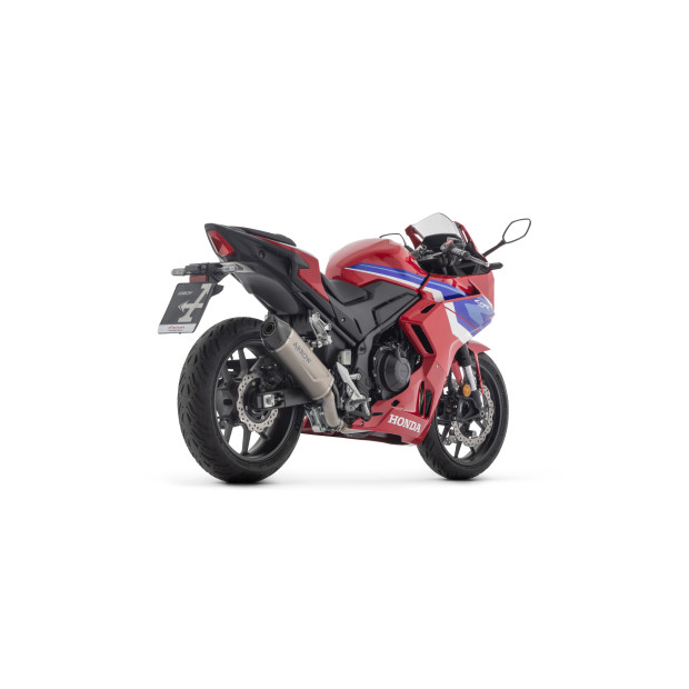 Silencieux d'échappement ARROW Indy Race EVO en aluminium noir avec embout carbone - homologué CE - HONDA CBR 500 R 2024-2026