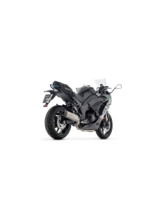 Silencieux d'échappement ARROW Indy Race EVO en aluminium noir avec embout carbone - homologué CE - KAWASAKI 2