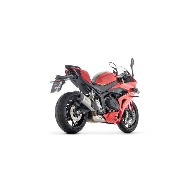 Silencieux d'échappement ARROW Indy Race EVO en aluminium noir avec embout carbone - homologué CE - QJMOTOR SRK 800 RR 2024-2025