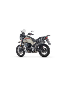 Silencieux d'échappement ARROW Indy Race en aluminium noir avec embout carbone - homologué CE - MOTO GUZZI V85 TT 2025-2026 2
