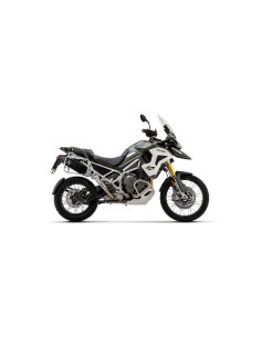 Silencieux ARROW Veloce pour valises latérales en alu noir avec embout carbone - non homologué - TRIUMPH TIGER 1200 2022-2026