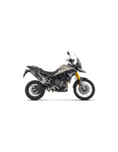Silencieux ARROW Veloce en alu noir avec embout carbone - non homologué - TRIUMPH TIGER 900 2020-2023 - TIGER 850 2020-2024