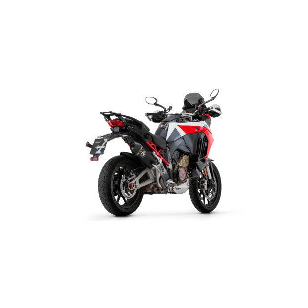 Silencieux d'échappement ARROW Veloce en titane noir avec embout carbone - homologué CE - DUCATI MULTISTRADA V4 1100 2021-2024