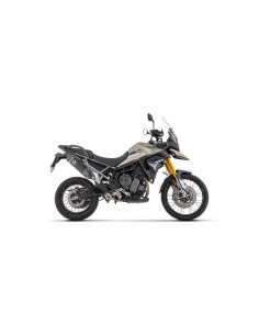 Silencieux ARROW Veloce en aluminium noir avec embout carbone - homologué CE - TRIUMPH TIGER 900 2020-2023 - TIGER 850 2020-2024