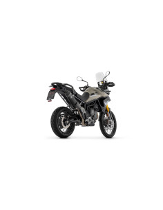 Silencieux ARROW Veloce en aluminium noir avec embout carbone - homologué CE - TRIUMPH TIGER 900 2020-2023 - TIGER 850 2020-2024 2