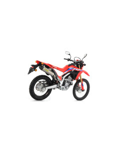 Silencieux ARROW Thunder en aluminium noir avec embout inox - homologué CE - HONDA CRF 250 L 2017-18 - CRF 300 L 2021-24 2