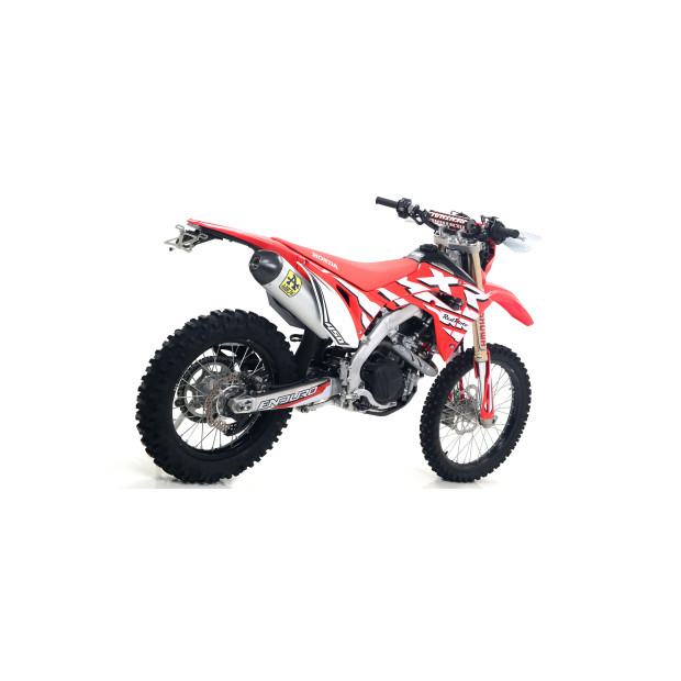 Silencieux d'échappement ARROW Race-Tech en aluminium avec embout carbone - homologué CE - HONDA CRF 450 L / XR 2019-2020