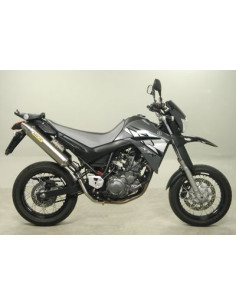 Paire de silencieux ARROW Thunder en aluminium noir avec embout inox - homologuée CE - YAMAHA XT 660 R - XT 660 X 2004-2016