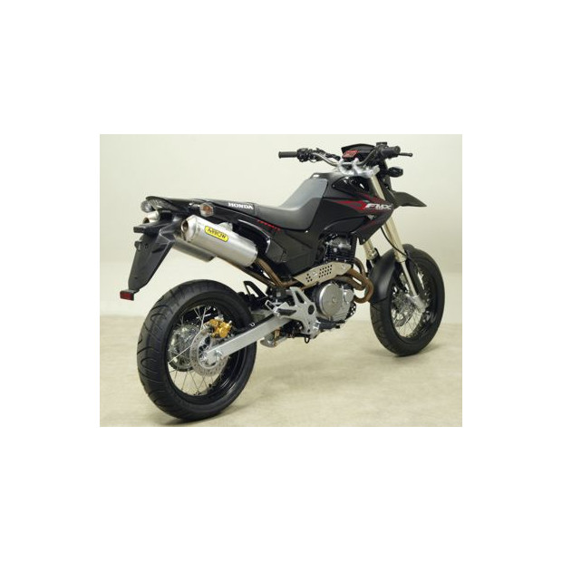 Paire de silencieux ARROW Thunder en aluminium avec embout inox - homologuée CE - HONDA FMX 650 2005-2008