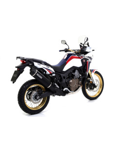 Silencieux d'échappement ARROW Maxi Race-Tech en aluminium noir avec embout carbone - homologué CE - HONDA (réf. 72621AKN) 2