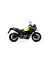 Silencieux d'échappement ARROW Race-Tech en aluminium noir avec embout carbone - homologué CE - SUZUKI V-STROM 650 2017-2020