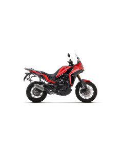 Silencieux d'échappement ARROW Indy Race en aluminium noir avec embout inox - homologué CE - MOTO MORINI X-CAPE 650 2022-2025