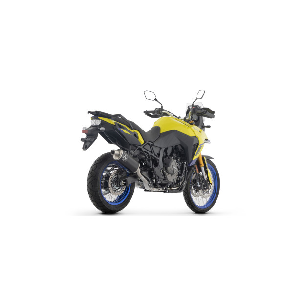 Silencieux d'échappement ARROW Indy Race en aluminium noir avec embout inox - homologué CE - SUZUKI V-STROM 800DE / SE 2023-2026