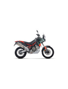 Silencieux d'échappement ARROW Indy Race EVO en aluminium noir avec embout carbone - homologué CE - APRILIA TUAREG 660 2022-2026