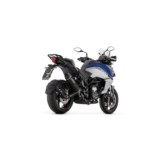 Silencieux d'échappement ARROW Indy Race EVO en aluminium noir avec embout carbone - homologué CE - QJMOTOR