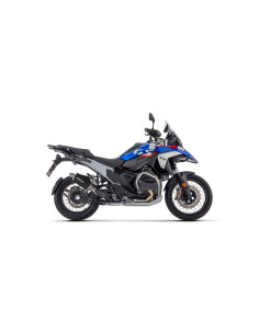 Silencieux d'échappement ARROW Indy Race EVO en aluminium noir avec embout inox - homologué CE - BMW (réf. 72651AON)