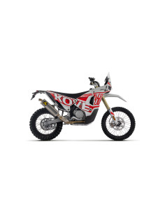 Silencieux d'échappement ARROW Indy Race en aluminium noir avec embout titane - homologué CE - KOVE 450 RALLY 2023-2026