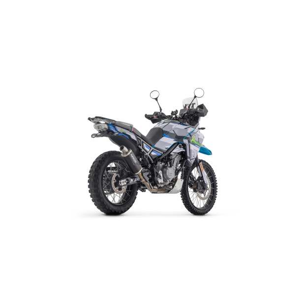 Silencieux d'échappement ARROW Indy Race EVO en aluminium noir avec embout carbone - homologué CE - CF MOTO 450 MT 2024