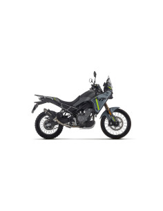 Silencieux d'échappement ARROW Indy Race EVO en aluminium noir avec embout carbone - homologué CE - CF MOTO 450 MT 2025-2026