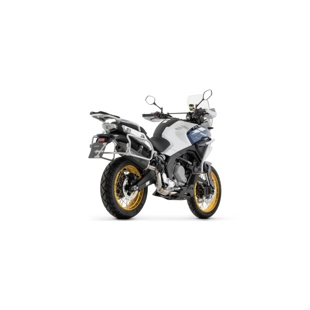 Silencieux ARROW Indy Race EVO en aluminium noir avec embout carbone - homologué CE - CF MOTO 700MT ADVENTURE 2025-2026