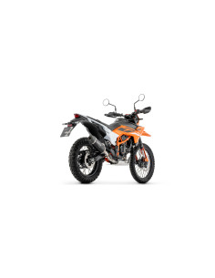 Silencieux ARROW Indy Race EVO en aluminium noir avec embout carbone - homologué CE - KTM 390 ENDURO R / SMC-R 2025-2026 2