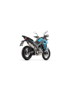 Silencieux d'échappement ARROW Indy Race EVO en aluminium noir avec embout inox - homologué CE - MORBIDELLI T502X 2026 2