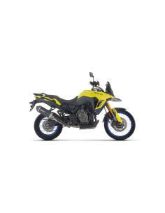Silencieux ARROW Explorer en aluminium noir avec embout carbone - homologué CE - SUZUKI V-STROM 800DE / SE 2023-2026