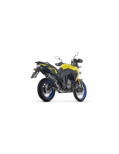 Silencieux ARROW Explorer en aluminium noir avec embout carbone - homologué CE - SUZUKI V-STROM 800DE / SE 2023-2026 2