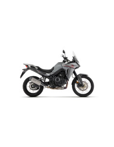 Silencieux d'échappement ARROW Explorer en aluminium noir avec embout carbone - homologué CE - HONDA XL 750 TRANSALP 2023-2026