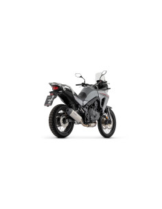 Silencieux d'échappement ARROW Explorer en aluminium noir avec embout carbone - homologué CE - HONDA XL 750 TRANSALP 2023-2026 2