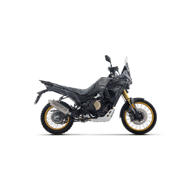 Silencieux ARROW Indy Race EVO en aluminium noir avec embout inox - homologué CE - VOGE VALICO 800DSX RALLY 2025-2026