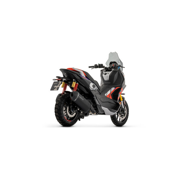 Silencieux d'échappement ARROW Sonora en inox noir avec embout carbone - non homologué - APRILIA SR 400 GT 2026