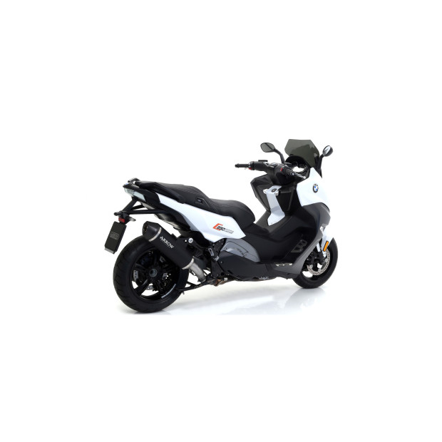 Silencieux d'échappement ARROW Race-Tech en aluminium noir avec embout carbone - homologué CE - BMW C 650 SPORT 2016-2020