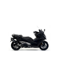 Silencieux d'échappement ARROW Urban en aluminium noir avec embout inox noir - homologué CE - KYMCO AK 550 2017-2020