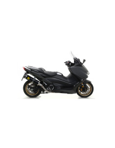 Silencieux ARROW Race-Tech en aluminium avec embout carbone - homologué CE - YAMAHA TMAX 530 2017-2019 - TMAX 560 2020-2024