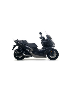 Silencieux d'échappement ARROW Urban en aluminium noir avec embout inox noir - homologué CE - KYMCO XCITING 400I S 2019-2020