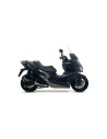 Silencieux d'échappement ARROW Urban en aluminium noir avec embout inox noir - homologué CE - KYMCO XCITING 400I S 2019-2020