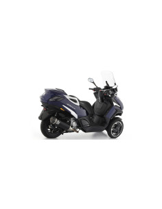Silencieux d'échappement ARROW Urban en aluminium noir avec embout carbone - homologué CE - PEUGEOT METROPOLIS 400 2017-2021 2