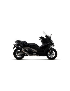 Silencieux d'échappement ARROW Urban en aluminium noir avec embout inox noir - homologué CE - KYMCO AK 550 2021-2026