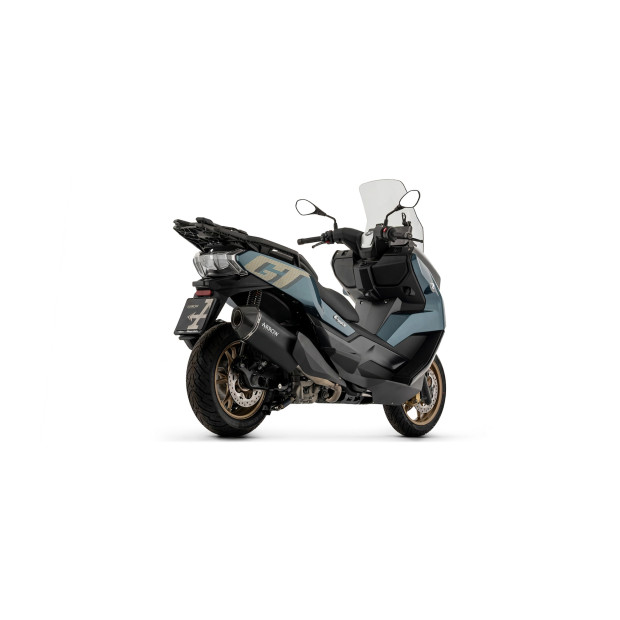 Silencieux d'échappement ARROW Sonora en inox noir avec embout carbone - homologué CE - BMW C 400 GT / X 2025-2026